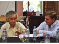 Raúl Lucero y Alberto Savi en la Firma de Convenios en Andar.